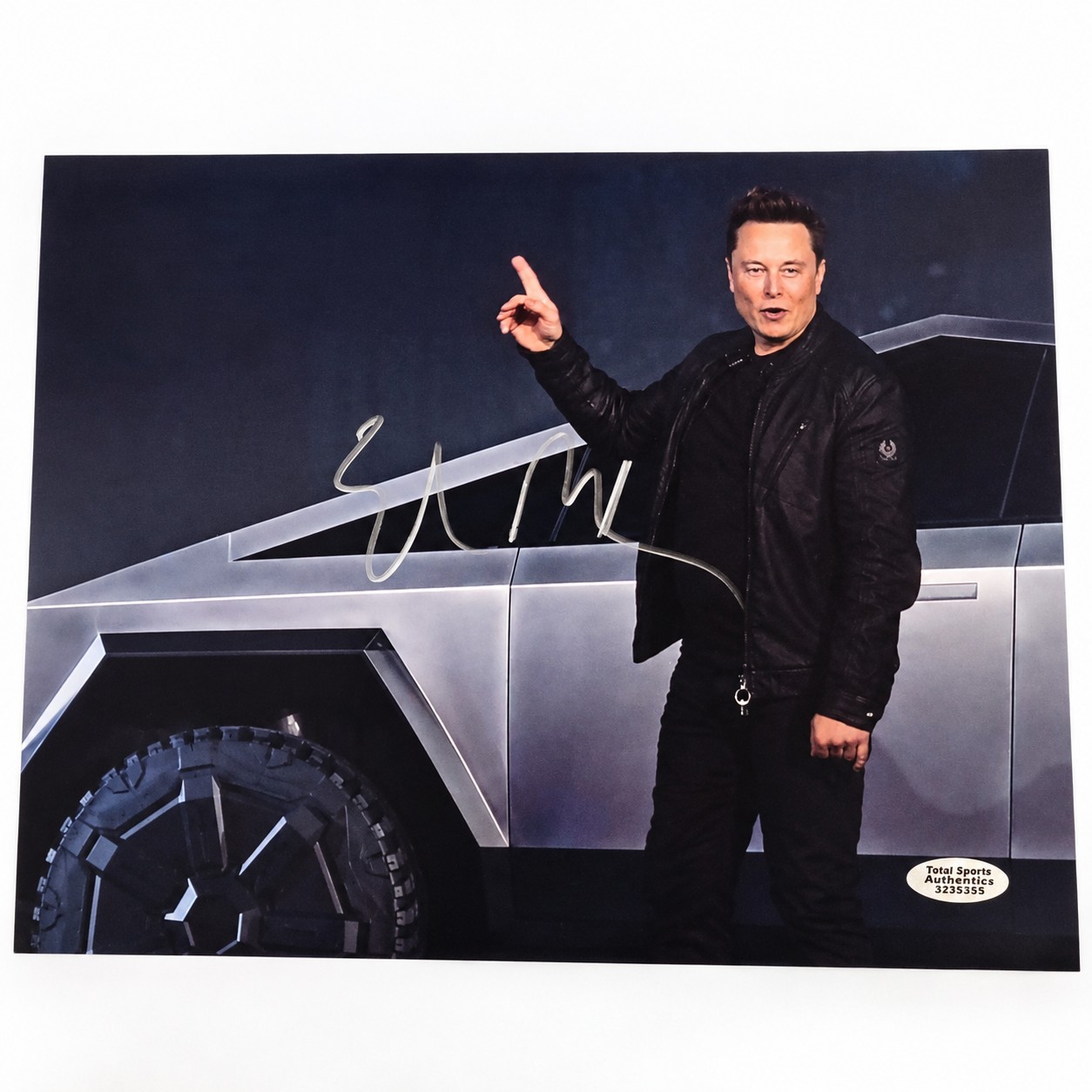 Elon Musk Founder Space-X Tesla Signed Autographed Cybertruck 8x10 Photo w/ COA