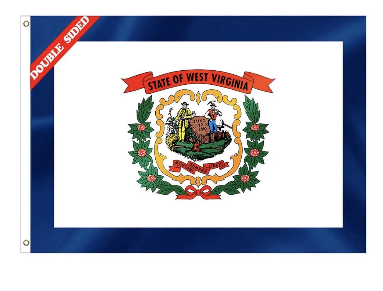 West Virginia State Flat 2x3 State Flag
