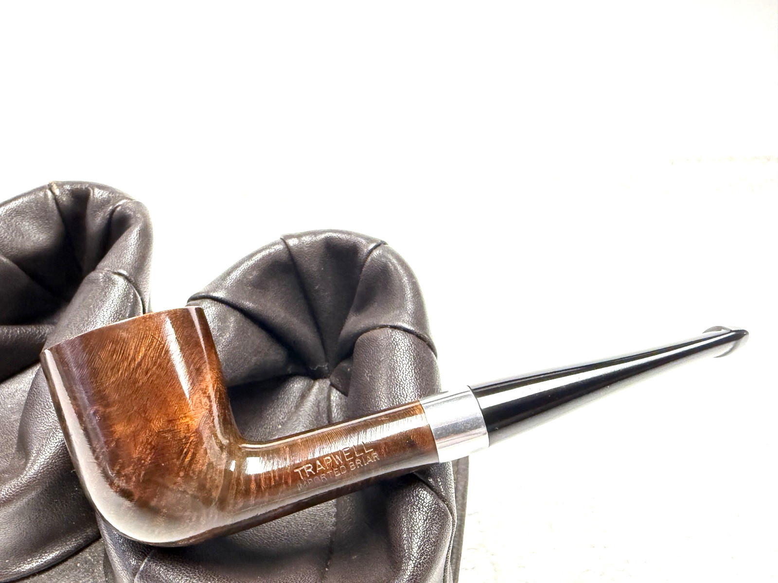 TRAPWELL by D & P Pipe Works- Smooth Straight Med Dublin UNSMOKED 1950\'S NOS