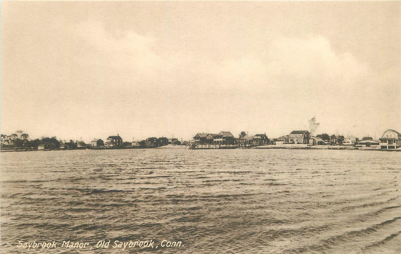 Postcard Connecticut Saybrook Old Manor Jesse Pharmacy 23-9662