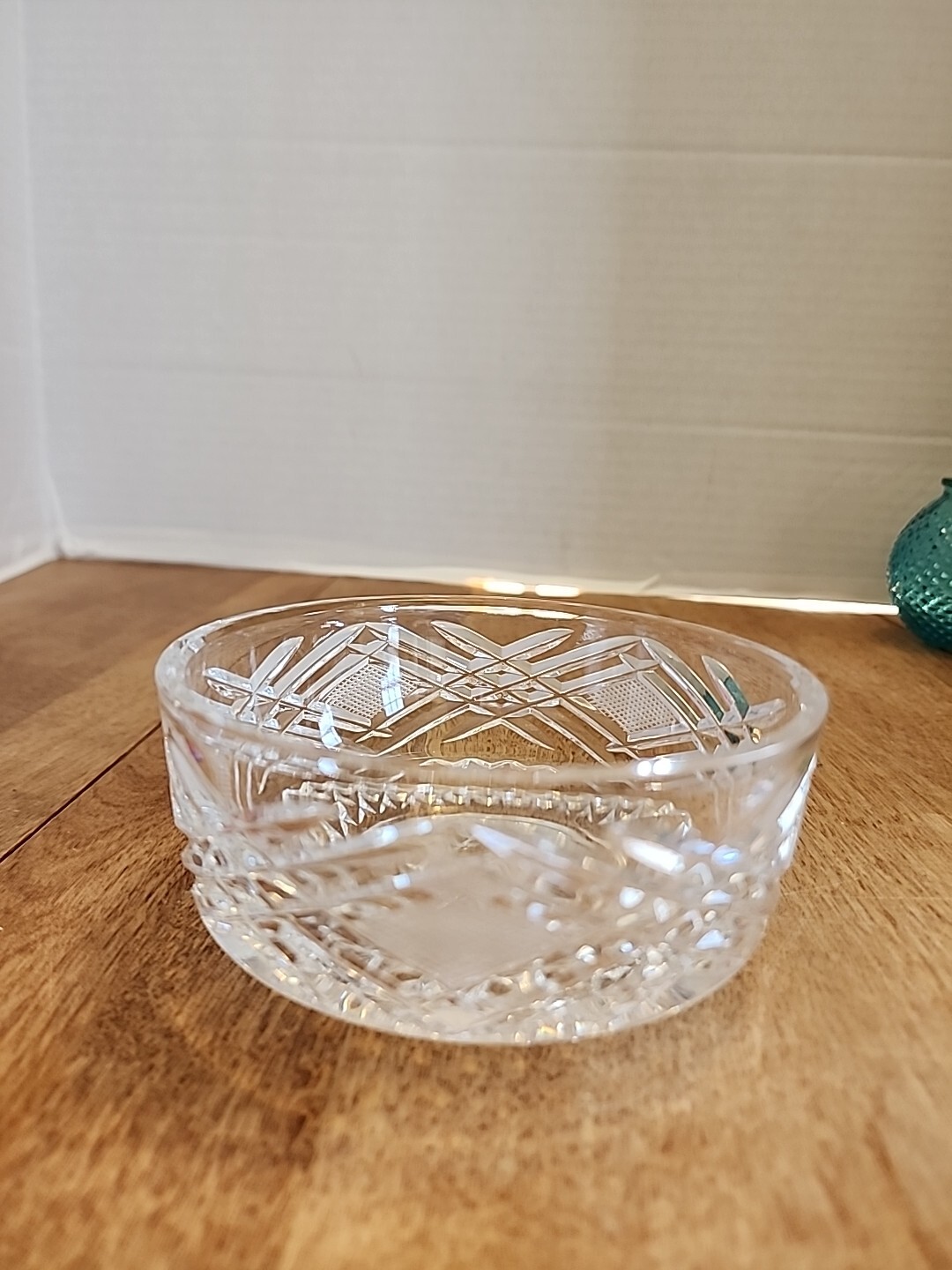 Bohemian Cut Crystal Dresser Jar 4.25\
