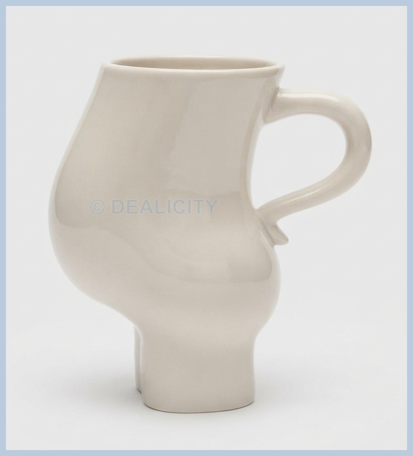 Vintage Barbara Dale Pregnant Belly White Ceramic Maternity Mom Mug 8 oz 4.5