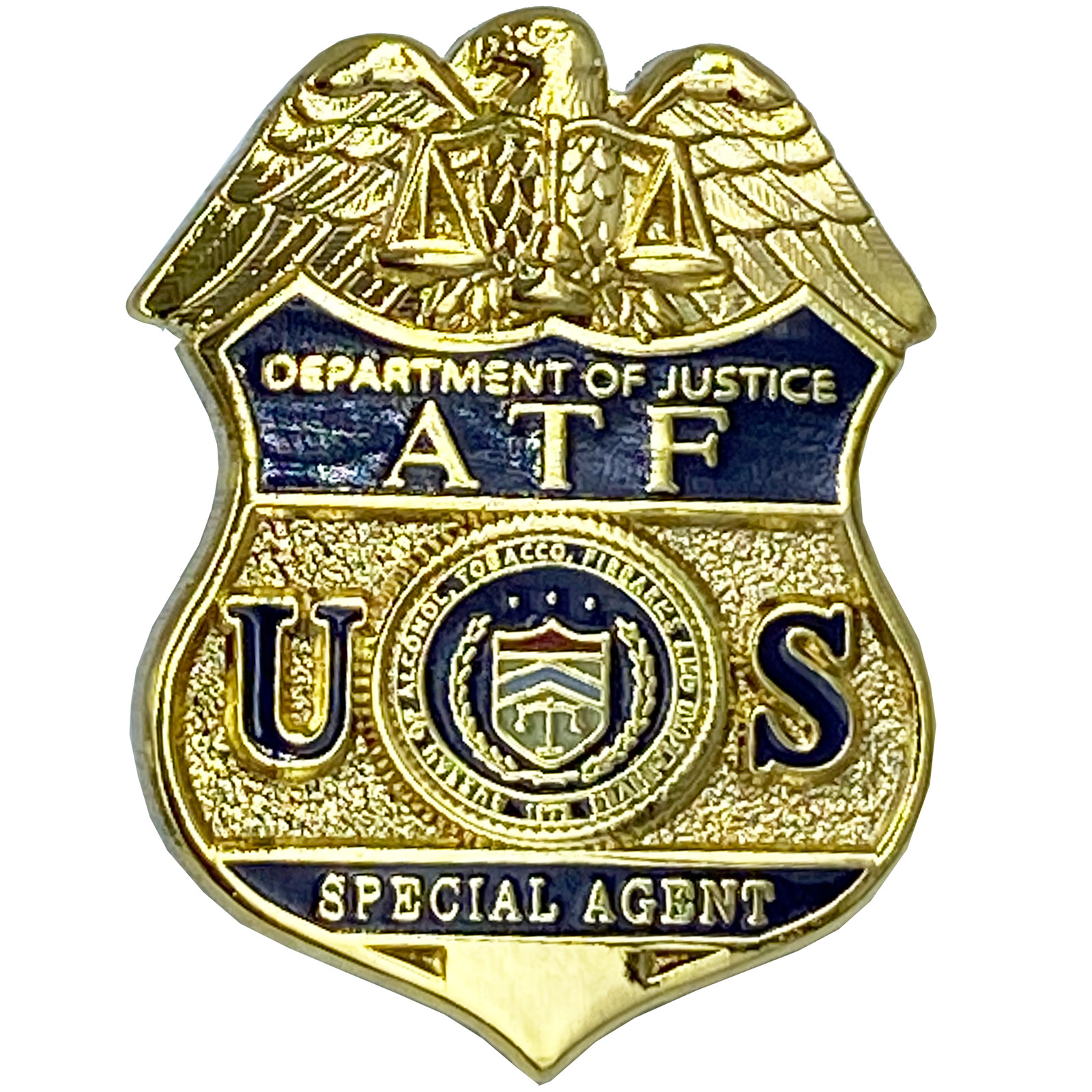 CL-009 ATF Special Agent Pin with deluxe spring loaded clasp