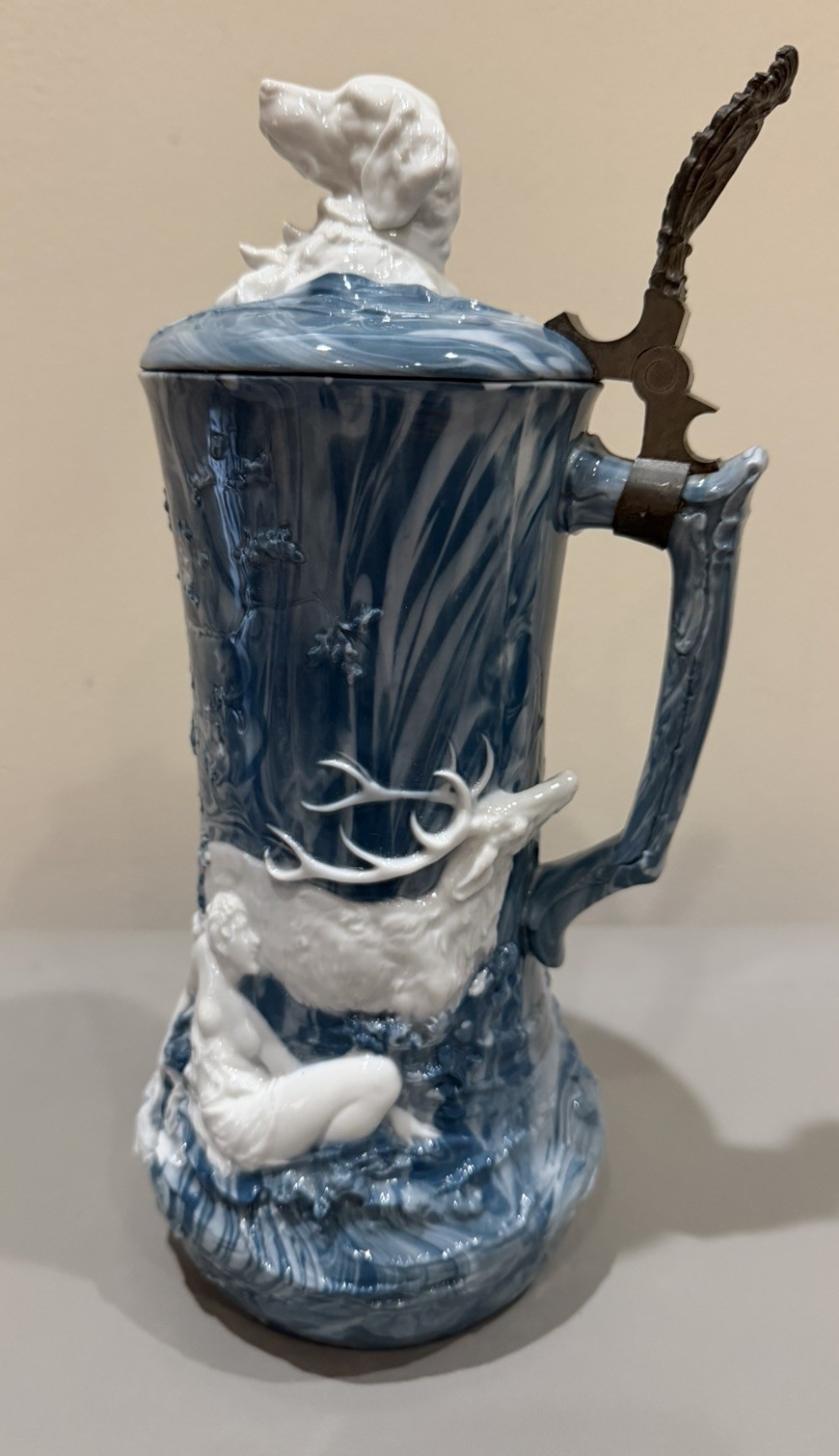 Rare Antique C1890 German porcelain beer stein a 
