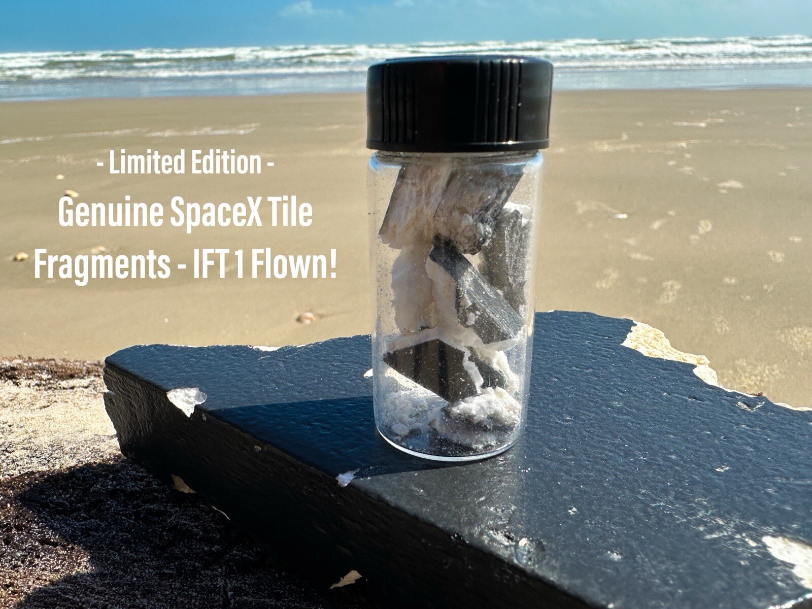 Space X Starship Flight Flown Heat Shield Tile Fragments 1 Custom Display Glass