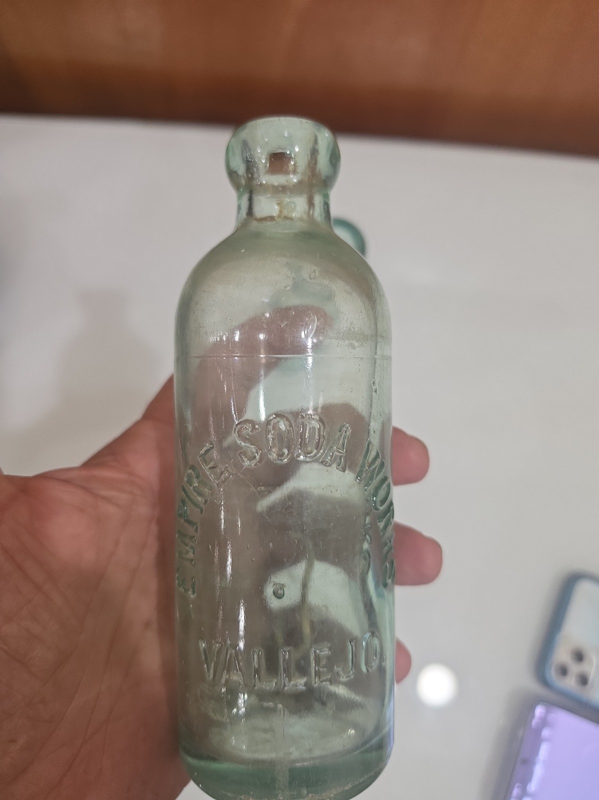 #5992 Impire Soda Works,  Vallejo California BlobTop  Bottle.  *RARE* W/Stopper.
