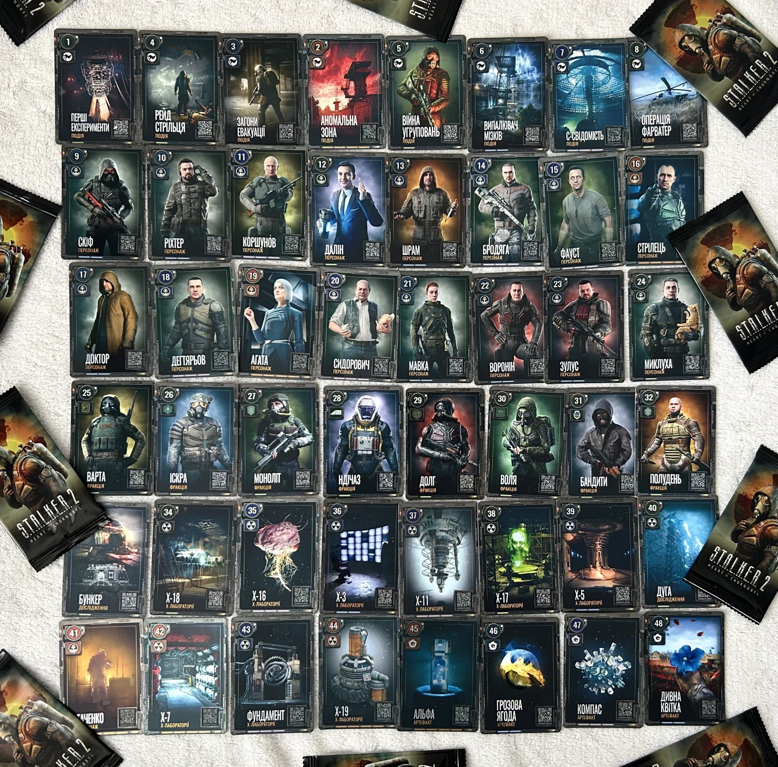 FULL SET 48 Cards☢️ Stalker 2 S.T.A.L.K.E.R 2 Heart of Chernobyl