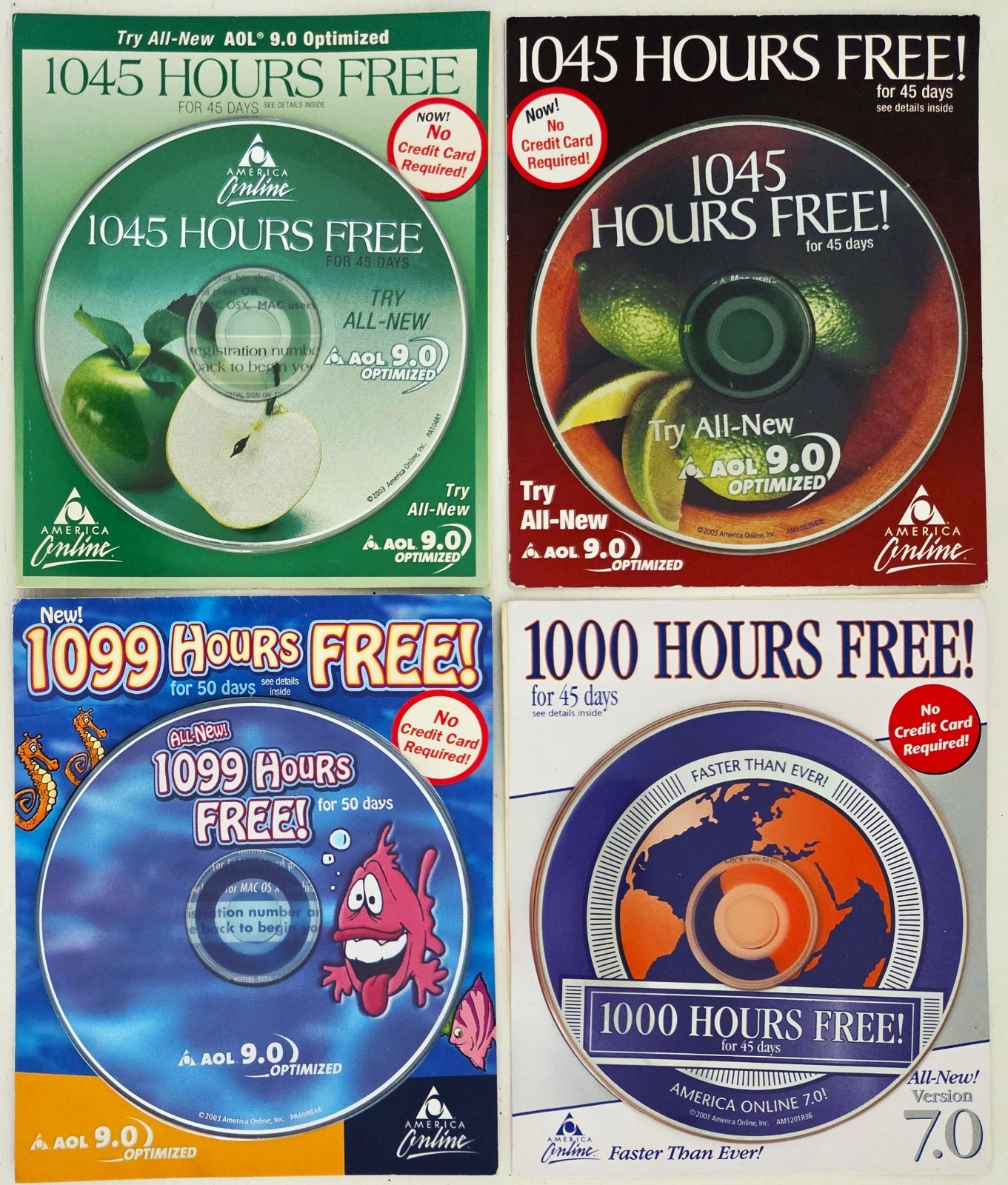 AOL CD-ROM Collection, America Online Set of 4, You\'ve Got Art