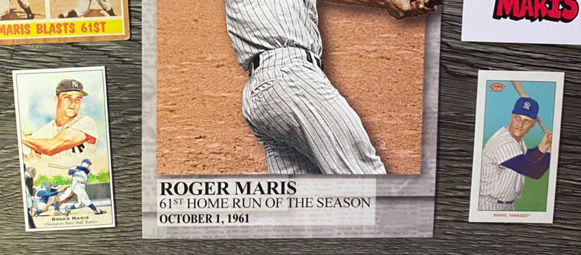 BASEBALL: ROGER MARIS, NEW YORK YANKEES = TOPPS 2021 T206 + 2010 KIMBALL MINI\'S