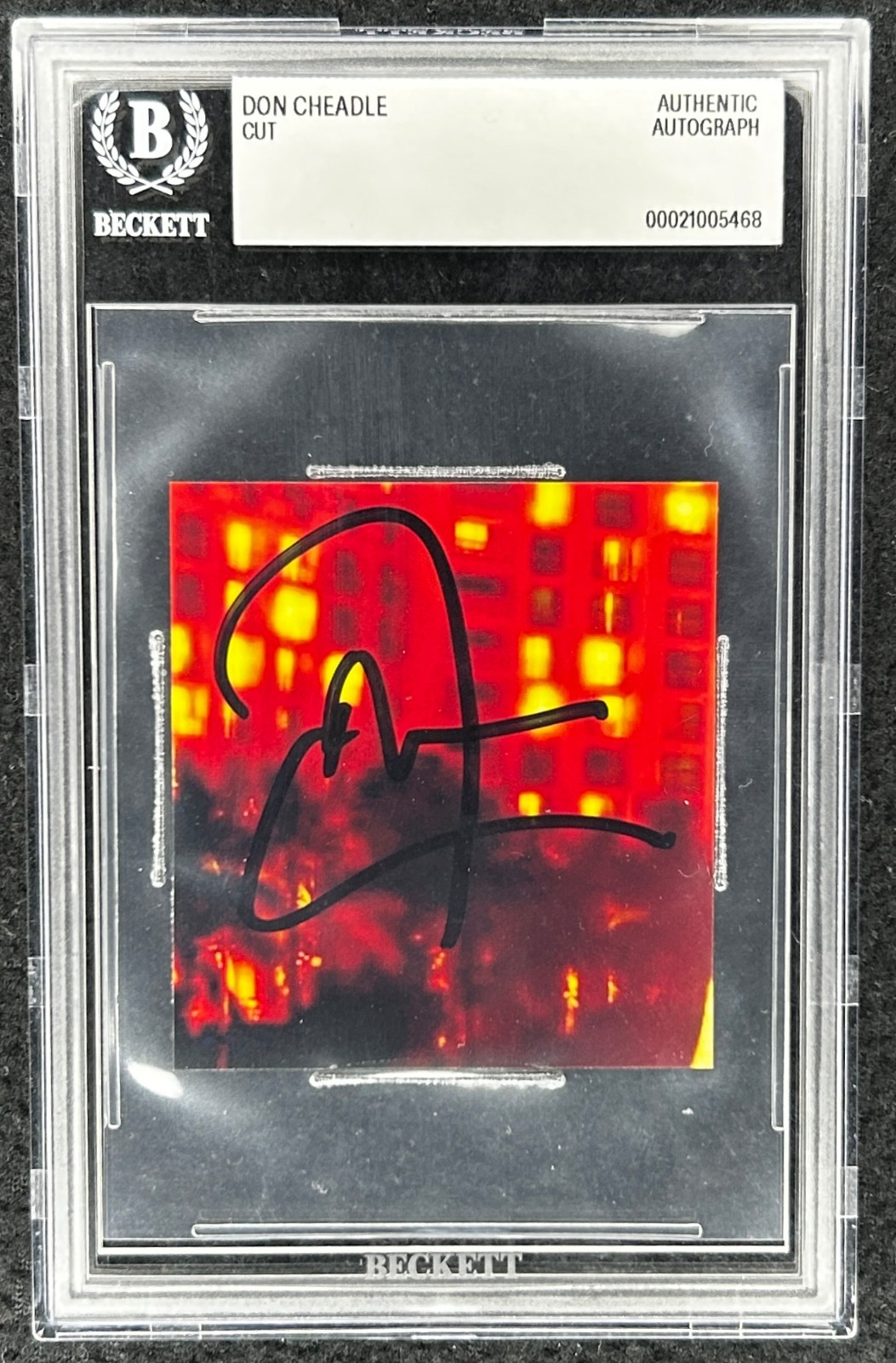 Don Cheadle autograph signed cut signature BAS BGS slab Avengers Iron Man Marvel