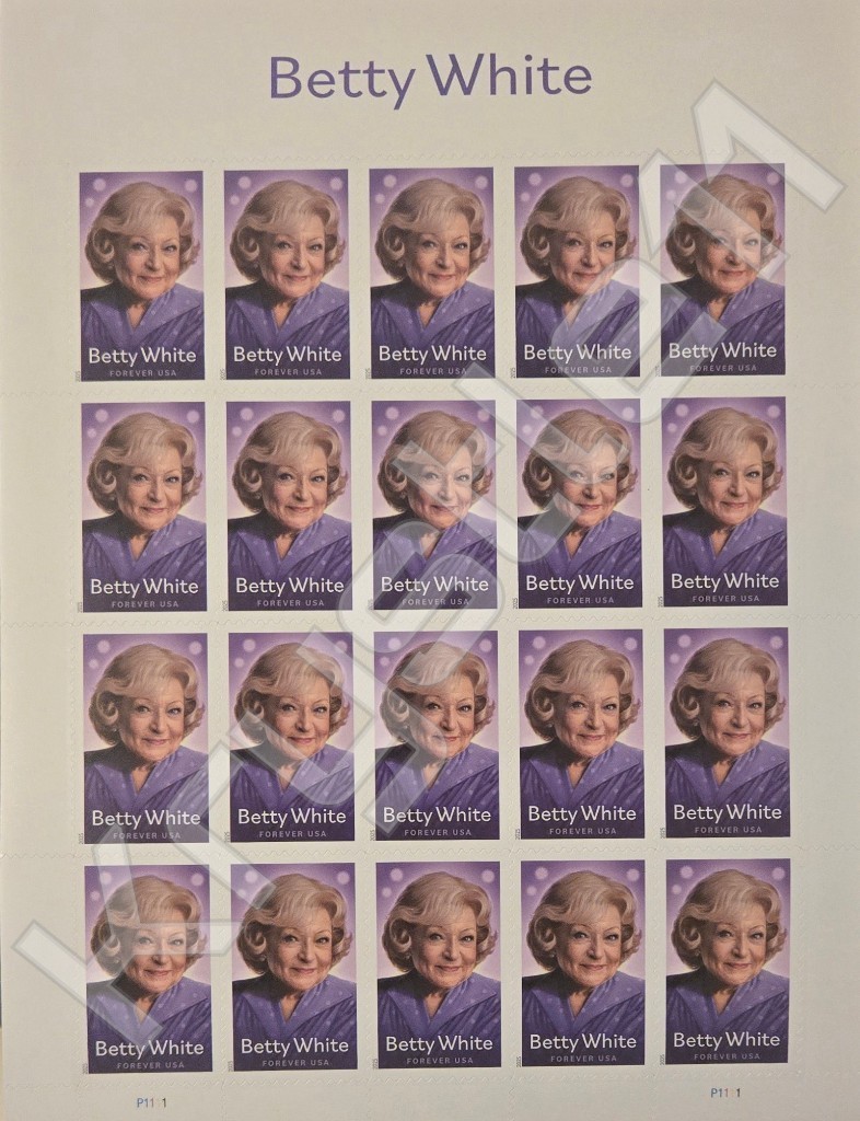 2025 Sheet Of 20 USPS First Class Stamps - Betty White 🎬 (Free Track & Ship)