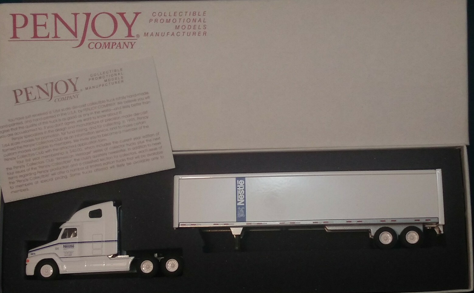NIB PENJOY Nestle Transportation Co Dekalb, IL - Original Nestle Brand Rig w/COA