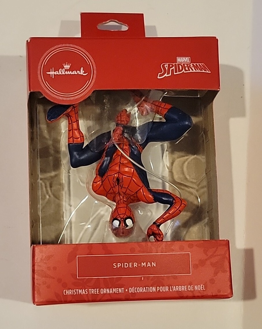 Hallmark 2020 Spider-Man Hanging Upside-Down Marvel Comics 1 Ornament Red Box