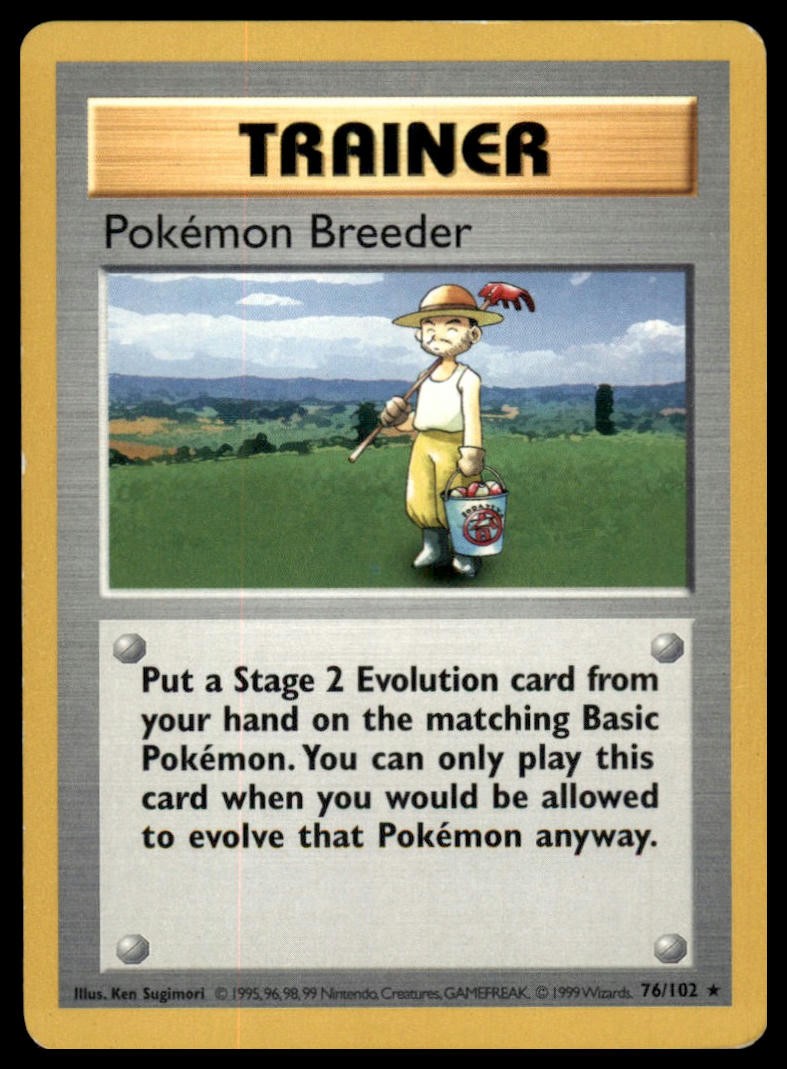 Base Set #076/102 Pokemon Breeder