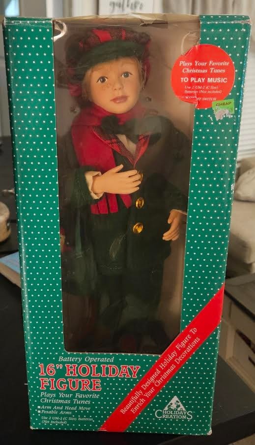 Vintage 1993 Holiday Creations Animated Caroling Boy 16