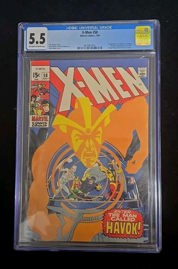 X-Men #58 CGC 5.5 White to Off White Pages