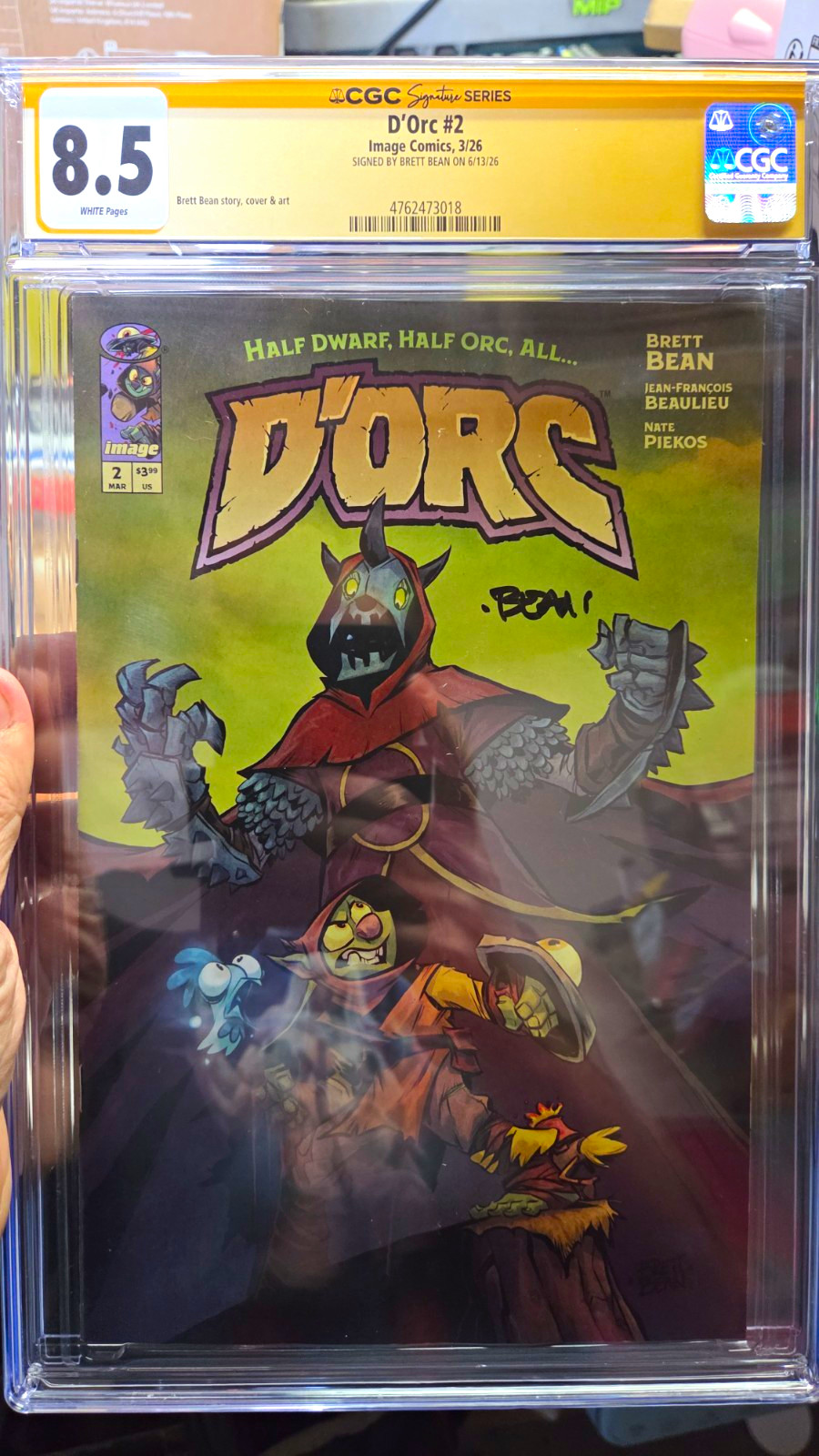 CGC 8.5 D\'Orcs #2 (Image Comics 2026) Cover A Signed by Brett Bean