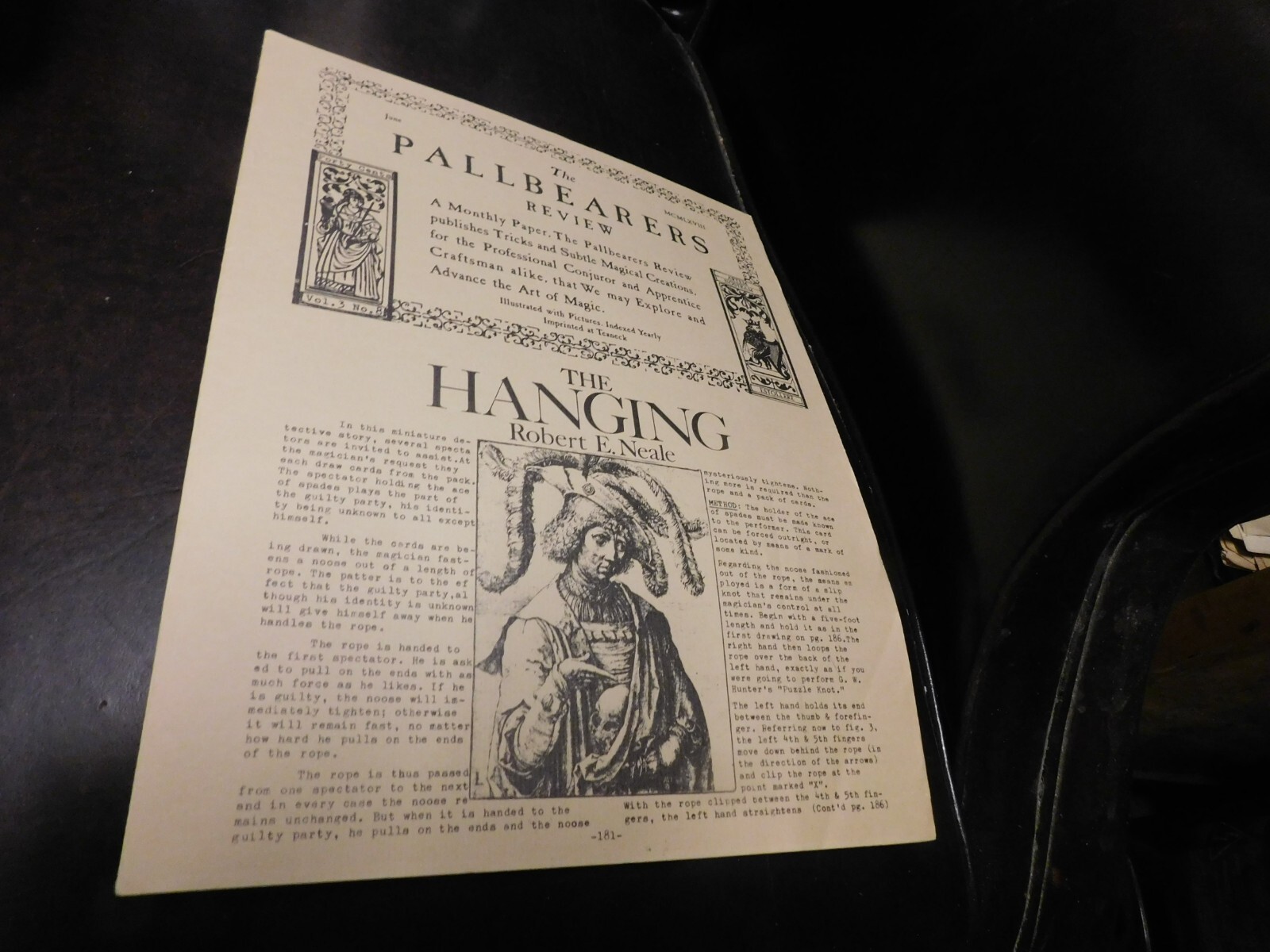 The Pallbearers Review Magazine of Magic For Magicians - MCMLXVIII June