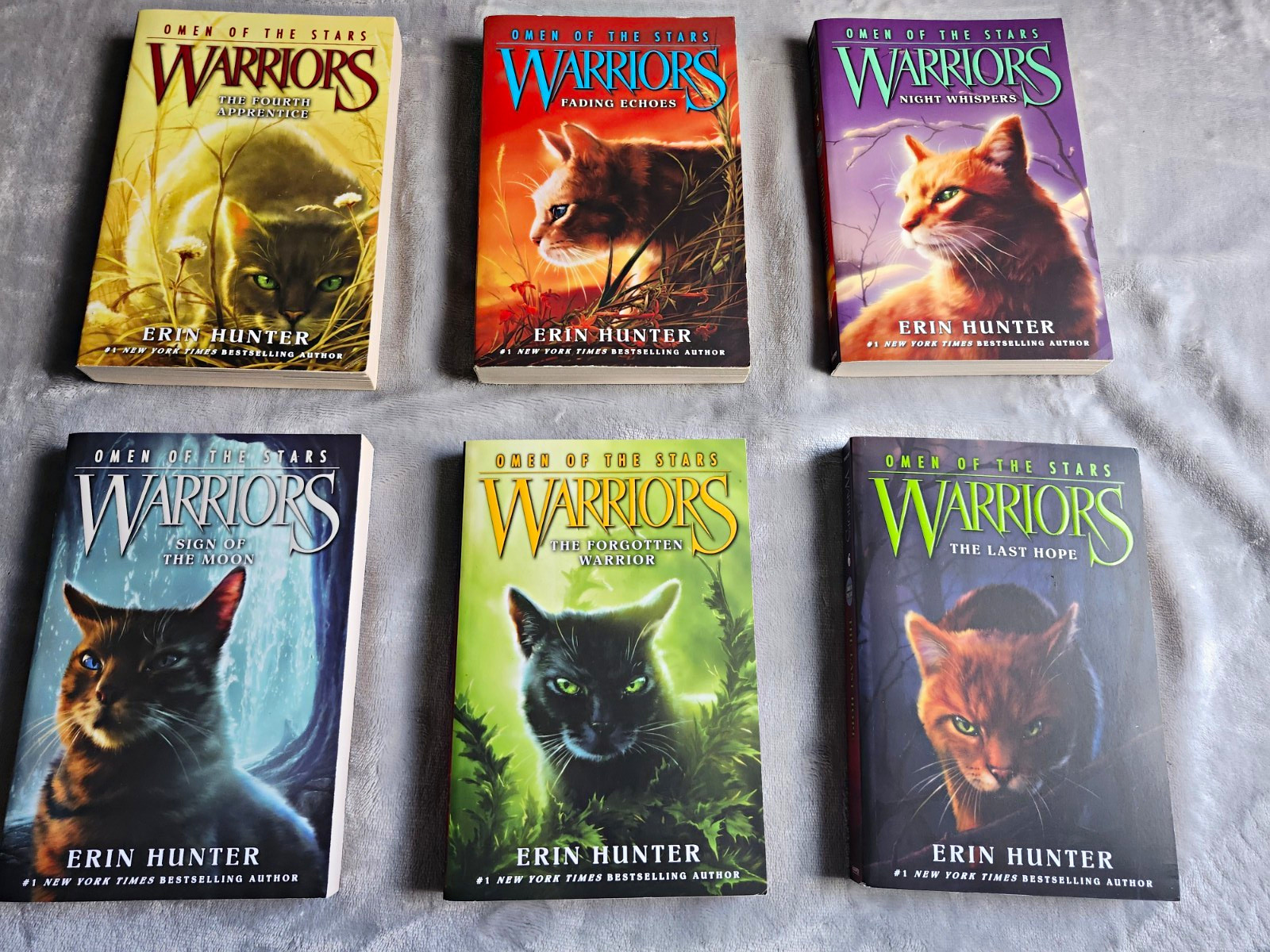 Warriors Omen of the Stars Complete 6-Book Set Erin Hunter Paperback Cat