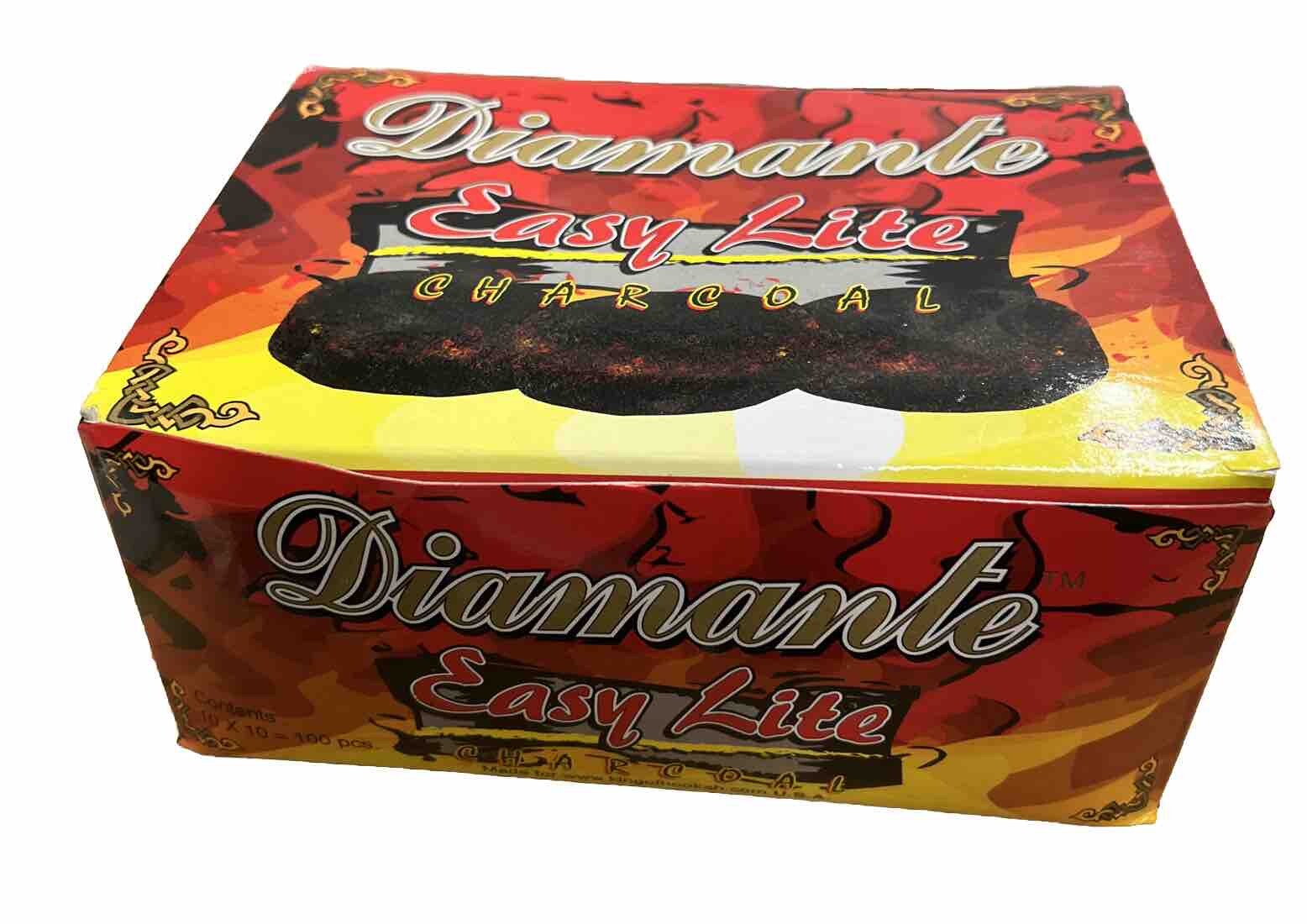 100 Tablet Quick and easy Lighting Hollywood Hookah Charcoal Tablets 10 X 10