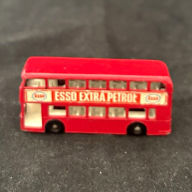Esso Extra Petrol Red/White Double Decker Matchbox Bus Gas & Oil Adv Series 74