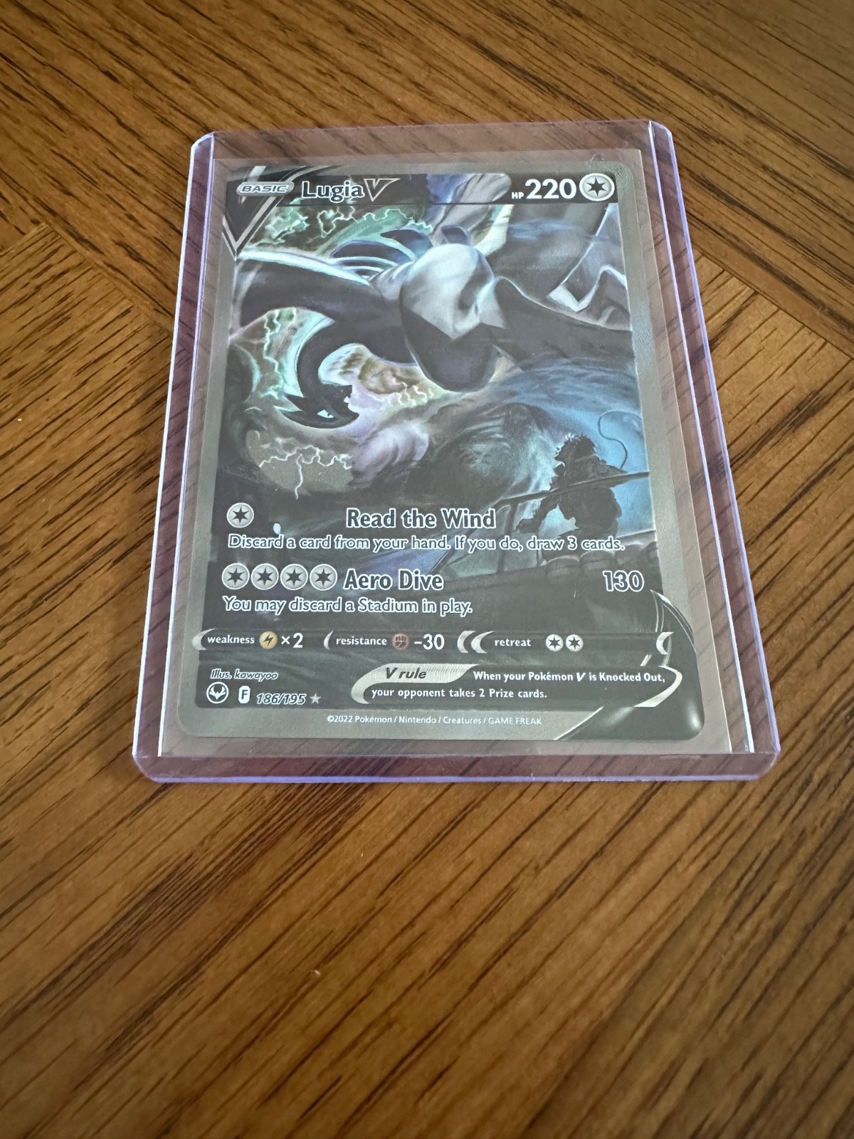 Pokémon TCG Lugia V Alternate Full Art Holo Ultra Rare 186/195 Silver Tempest