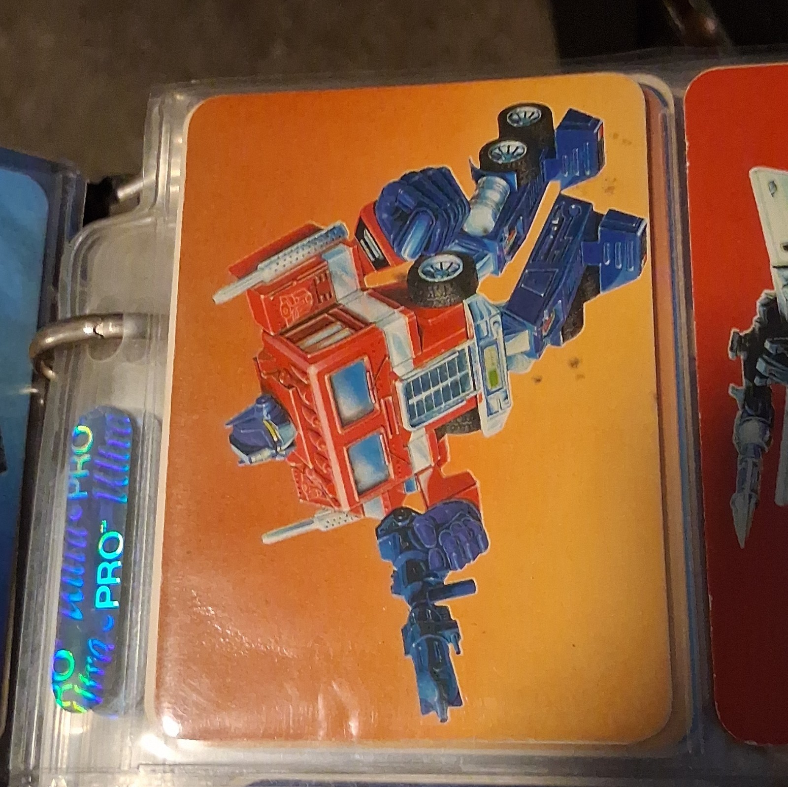 1985 Hasbro TRANSFORMERS Action Card # 1 OPTIMUS PRIME RARE Card