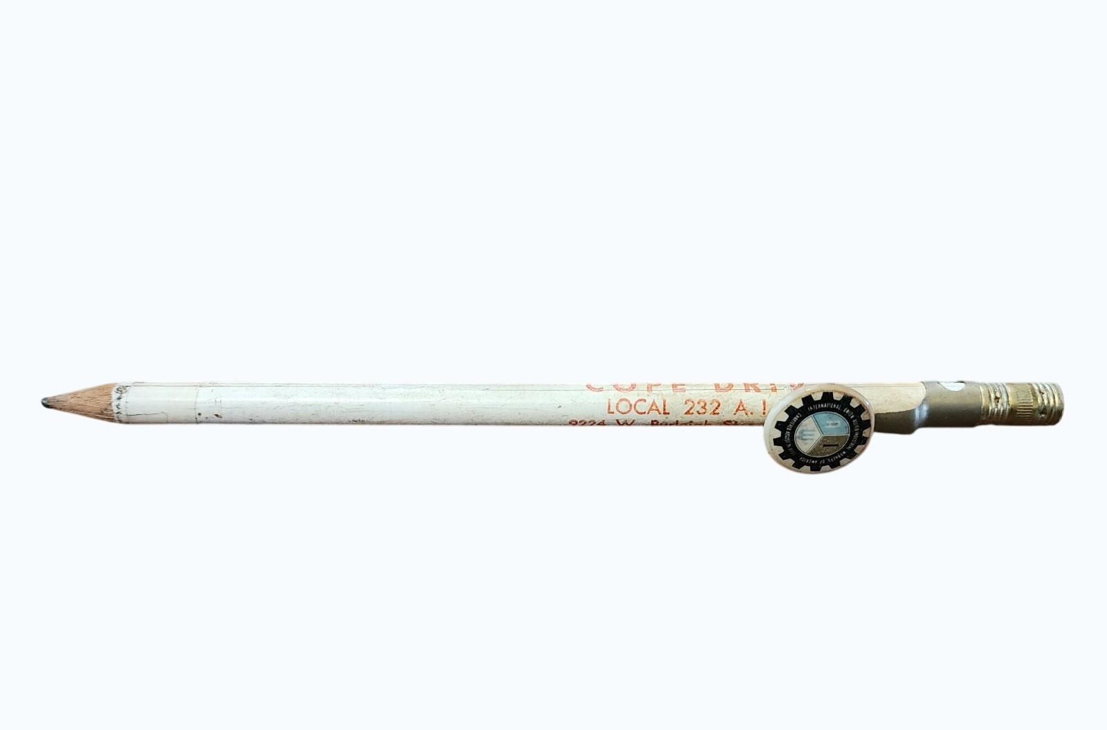 Vintage Union Support Pencil w International Union Allied Logo & COPE Drive Text