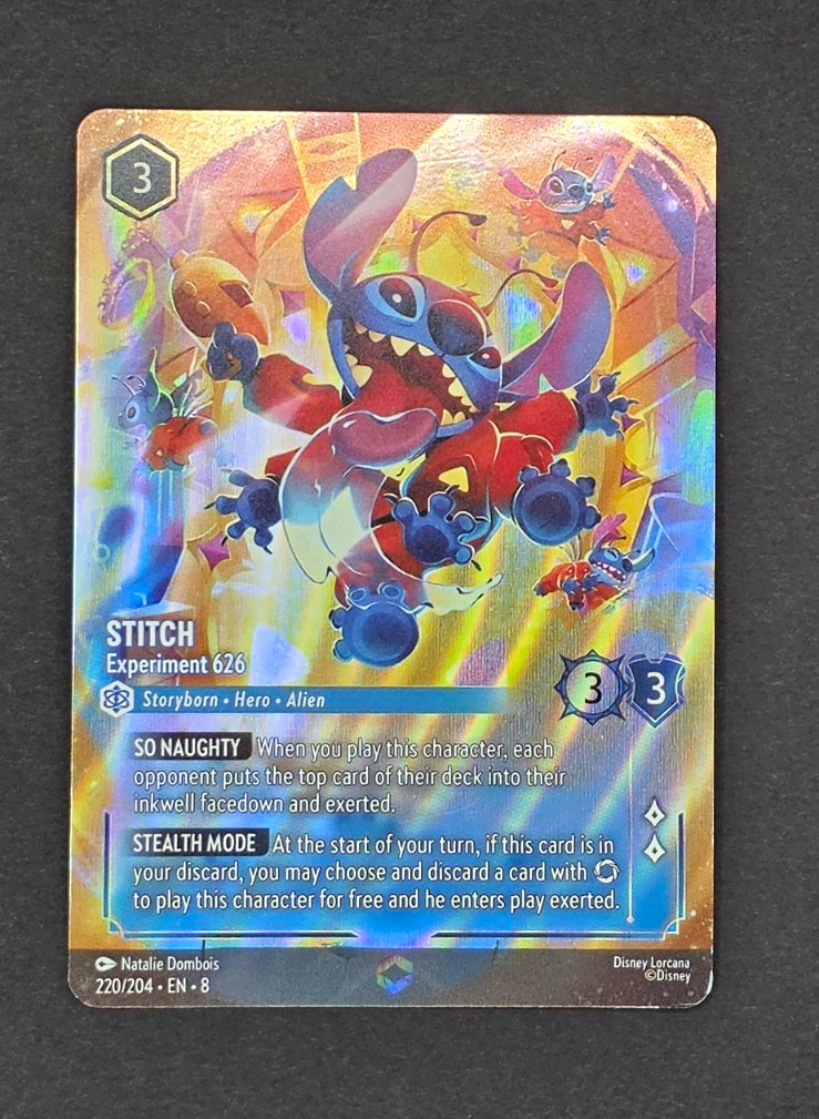 Disney Lorcana Stitch – Experiment 626 Enchanted #220/204 Reign Of Jafar