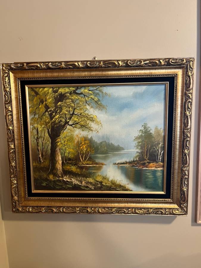 Beautiful authentic Paul Perrine Obscure California artist oil on canvas