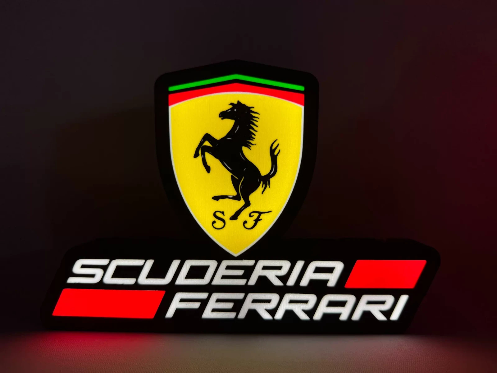 Ferrari Scuderia F1 LED Light Sign USB Racing Garage Room Decor Lamp