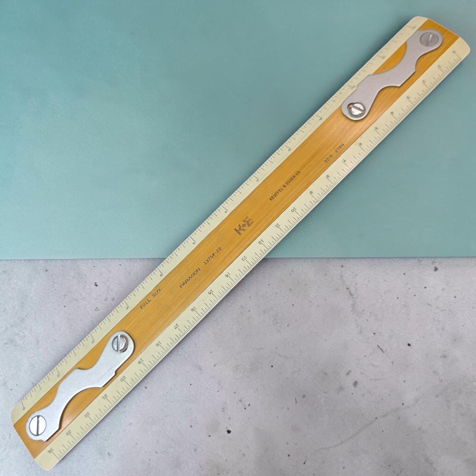 Vintage K&E Paragon 1375P-22 Drafting Machine Scale Ruler Keuffel & Esser