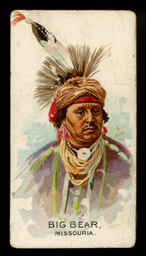 1888 Allen & Ginter - Big Bear - American Indian Chiefs - N2 Tobacco Card