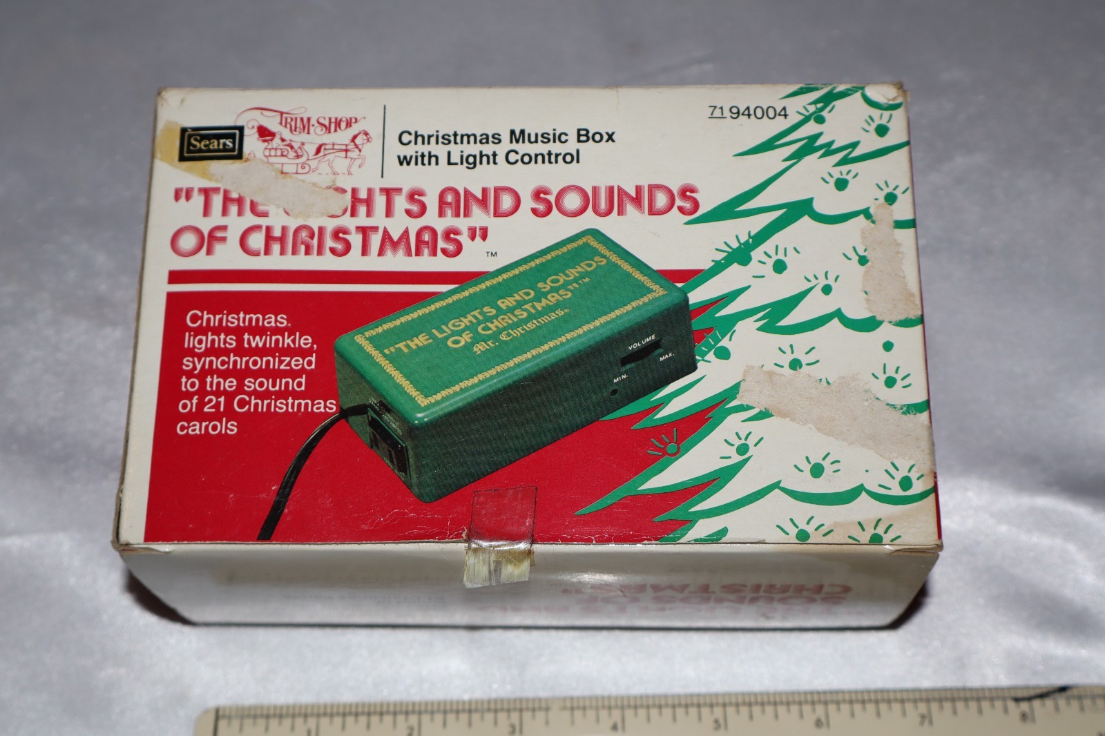 VTG Mr Christmas Sears The Lights and Sounds of Christmas Music Box 1980s Works