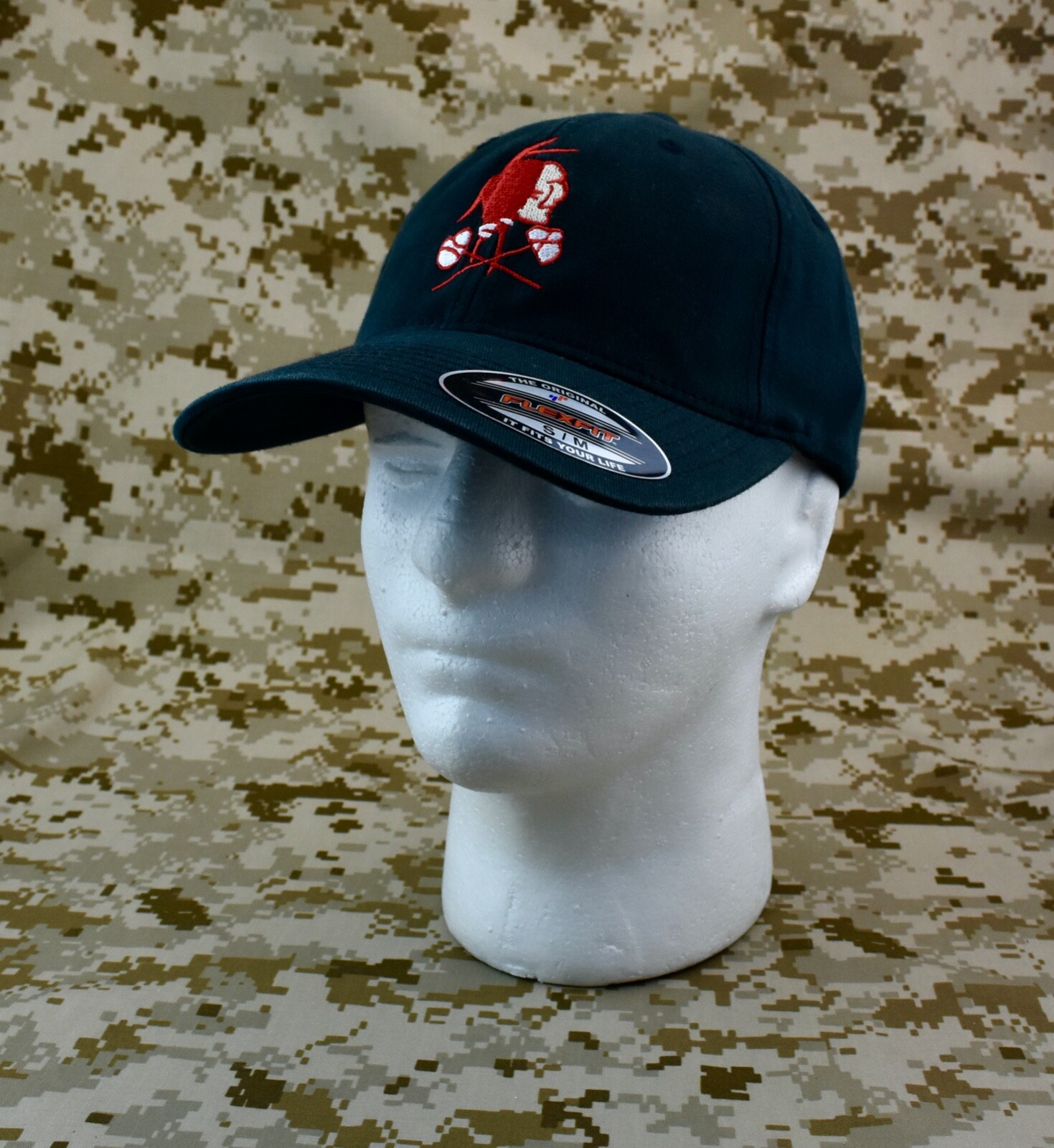 NSWDG Red Squadron Flexfit Brand Baseball Cap S-M DEVGRU Red Team Ball Cap