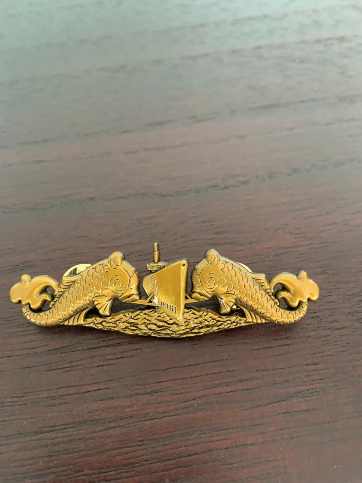 Submarine Warfare Insignia - WWII Fleet Boat Tribute - Officer Antiqued Gold