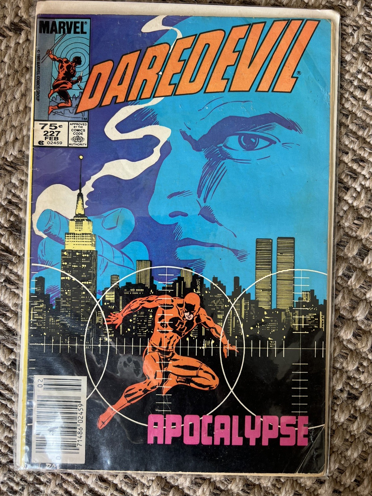 Marvel Daredevil #227 Newsstand Variant Apocalypse (Marvel Comics 1988)