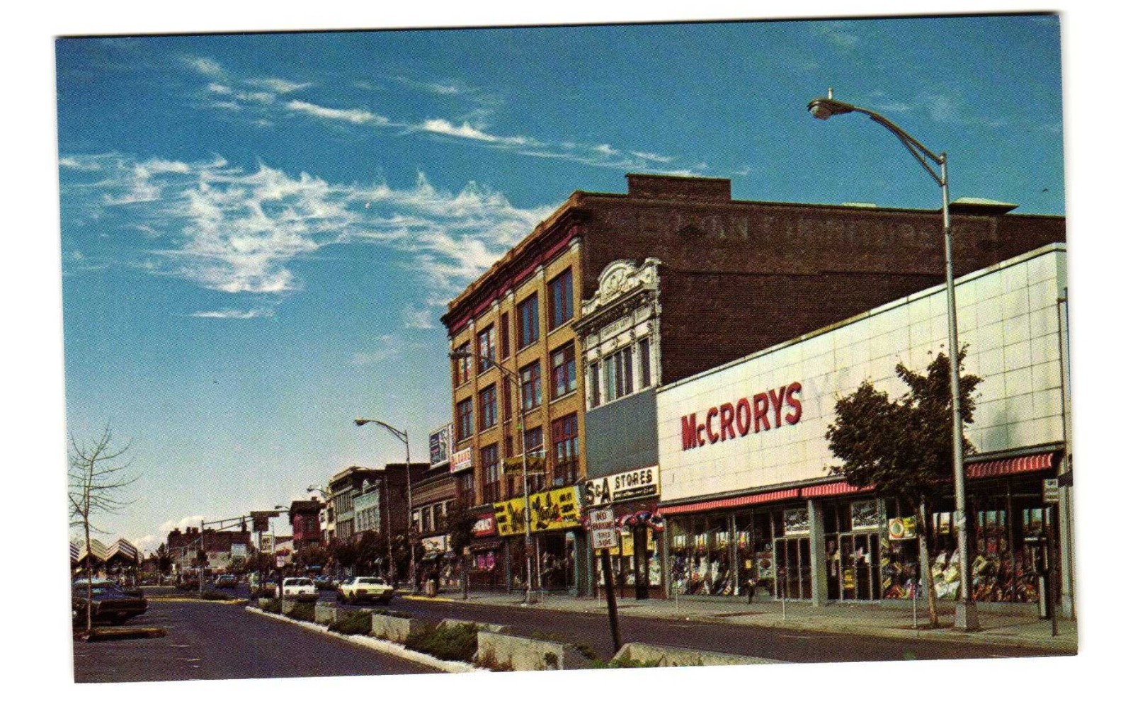 PASSAIC NJ part of the business district Vintage postcard unposted