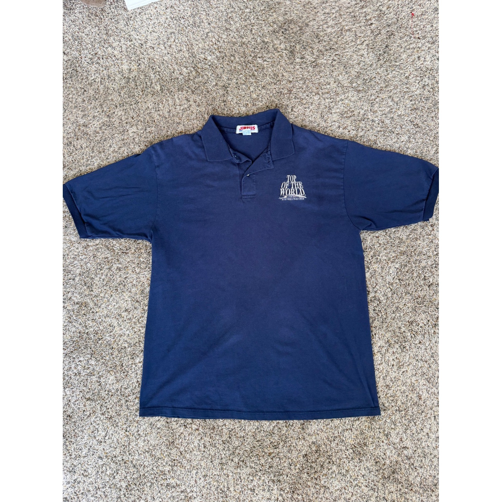 Vintage World Trade Center Top of the World Polo Men's L Made USA Pre-9/11 NYC