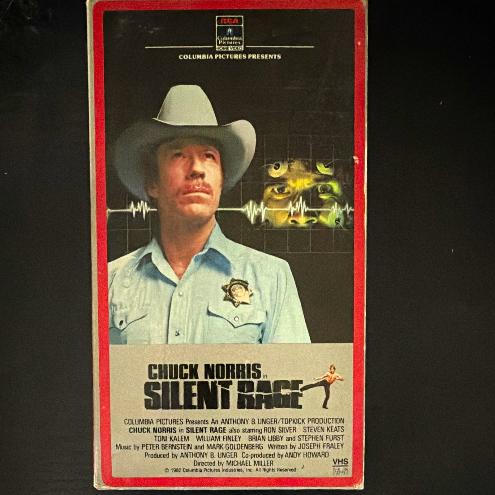 Chuck Norris Silent Rage 1982 RCA/Columbia VHS Non-Sport Trading Card