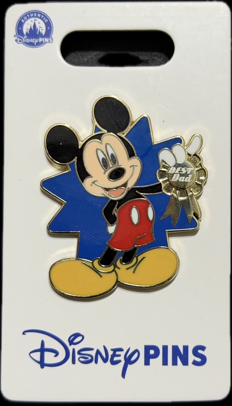 2026 Disney Parks Mickey Mouse Best Dad Award Pin OE