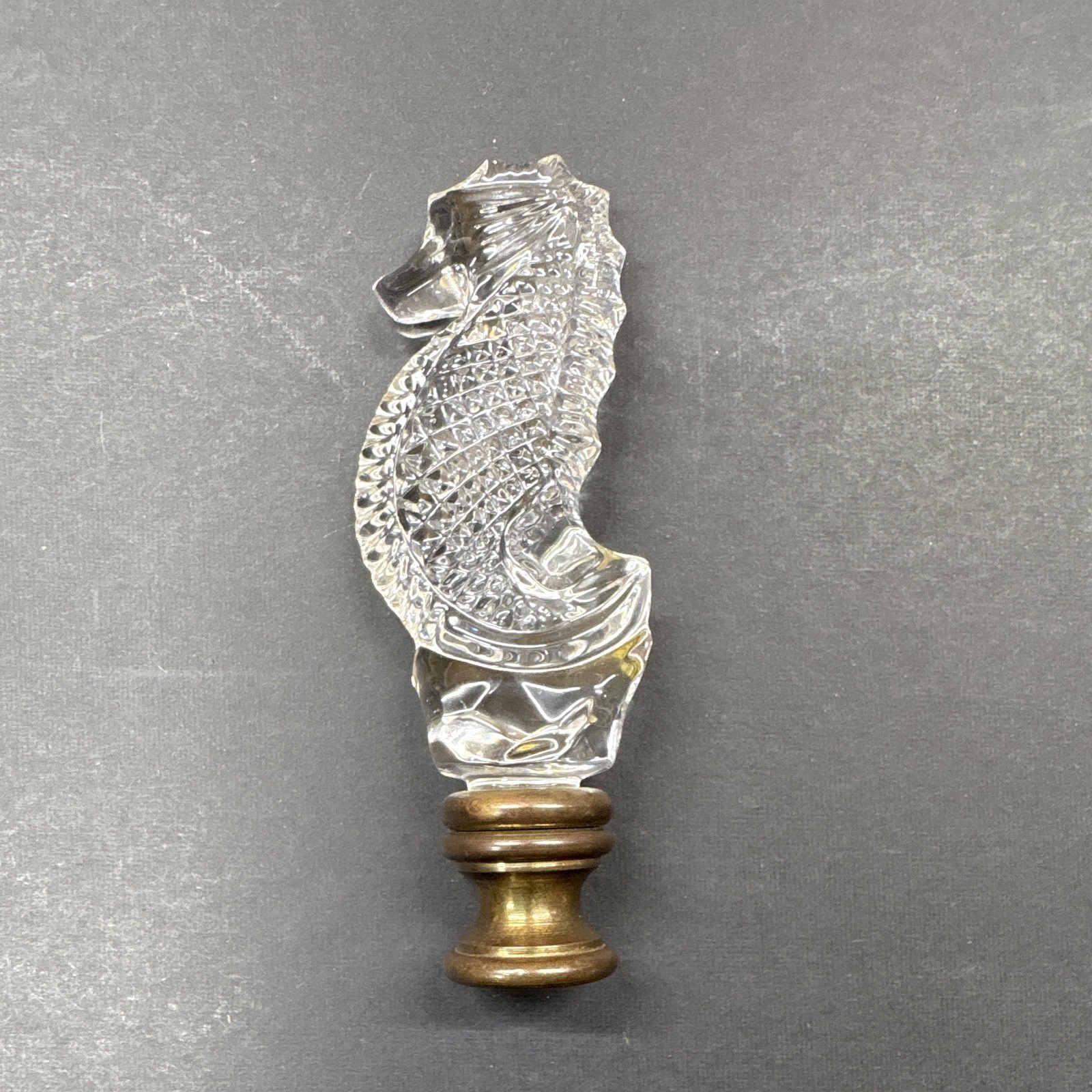 Vintage Waterford Crystal Seahorse Lamp Finial Topper - Discontinued