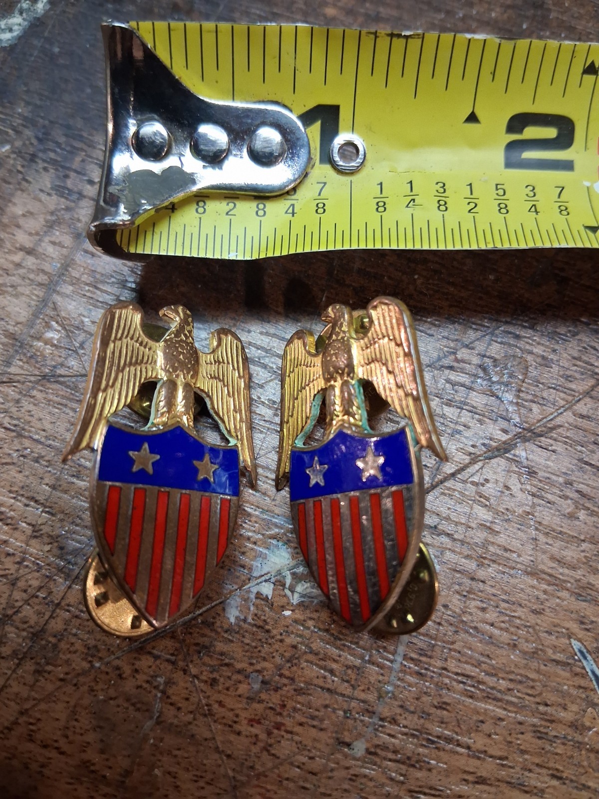 Pair of Aide To Major General Lapel Pins 40s-50s