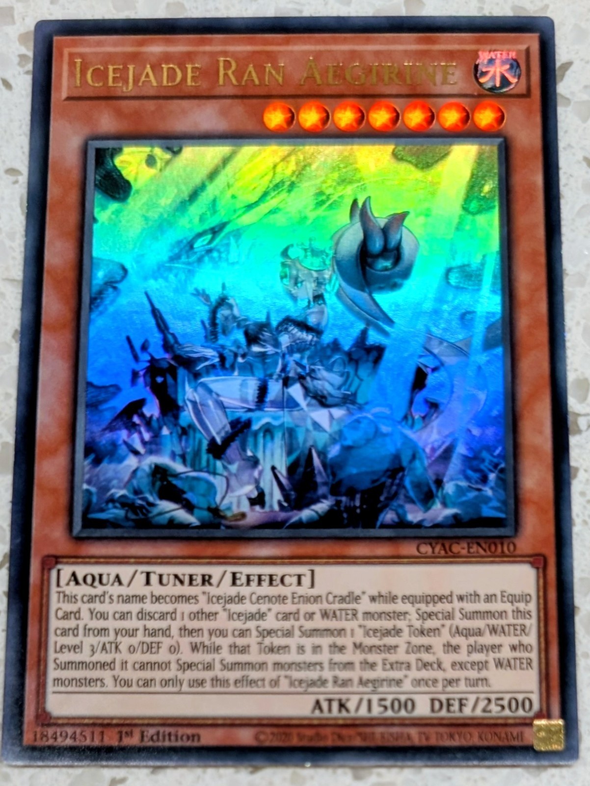 Icejade Ran Aegirine CYAC-EN010 1st Edition Ultra Rare YuGiOh NM