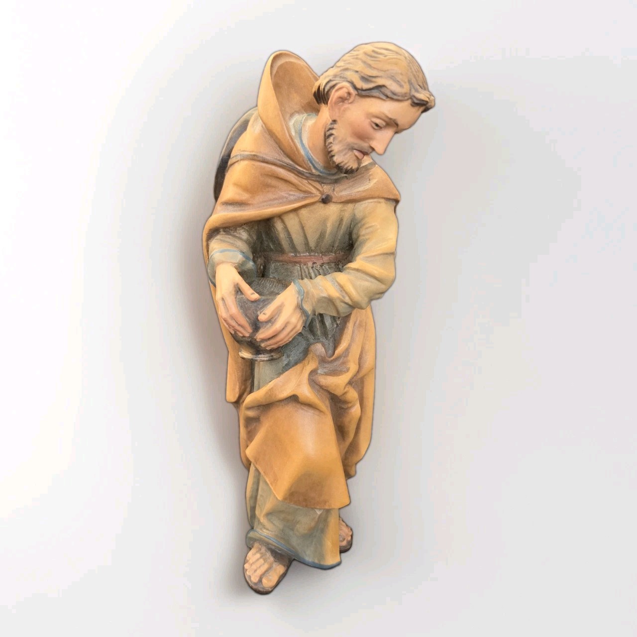 Anri Bacher 10 Inch Scale  Colorized Nativity  Italy Christmas  Joseph