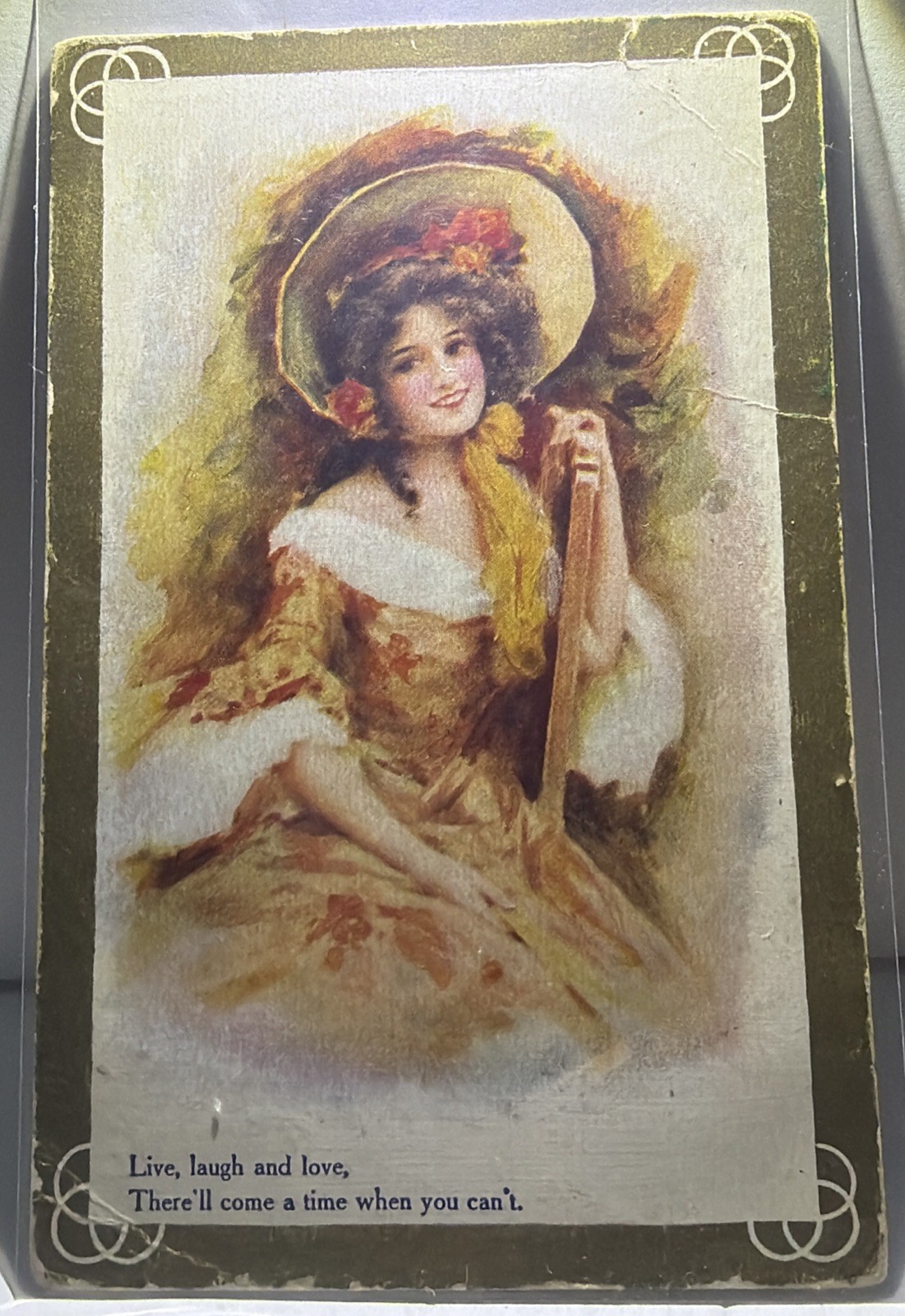 Vintage Pretty Lady; Fashion Greetings Postcard \