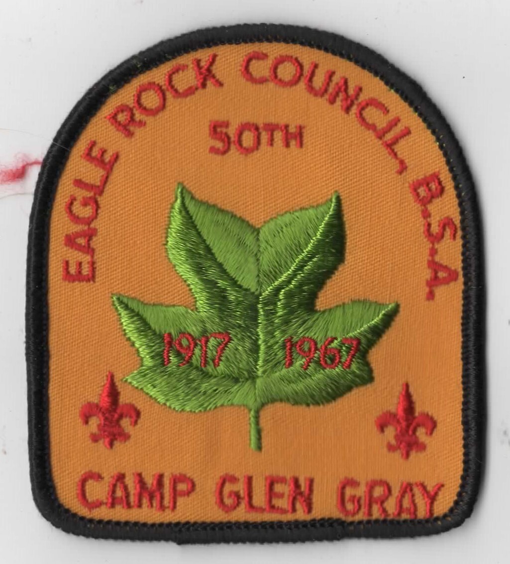 1917-1967 50th Camp Glen Gray Eagle Rock Council BSA BSA Patch BK Bdr. [VA-2416]