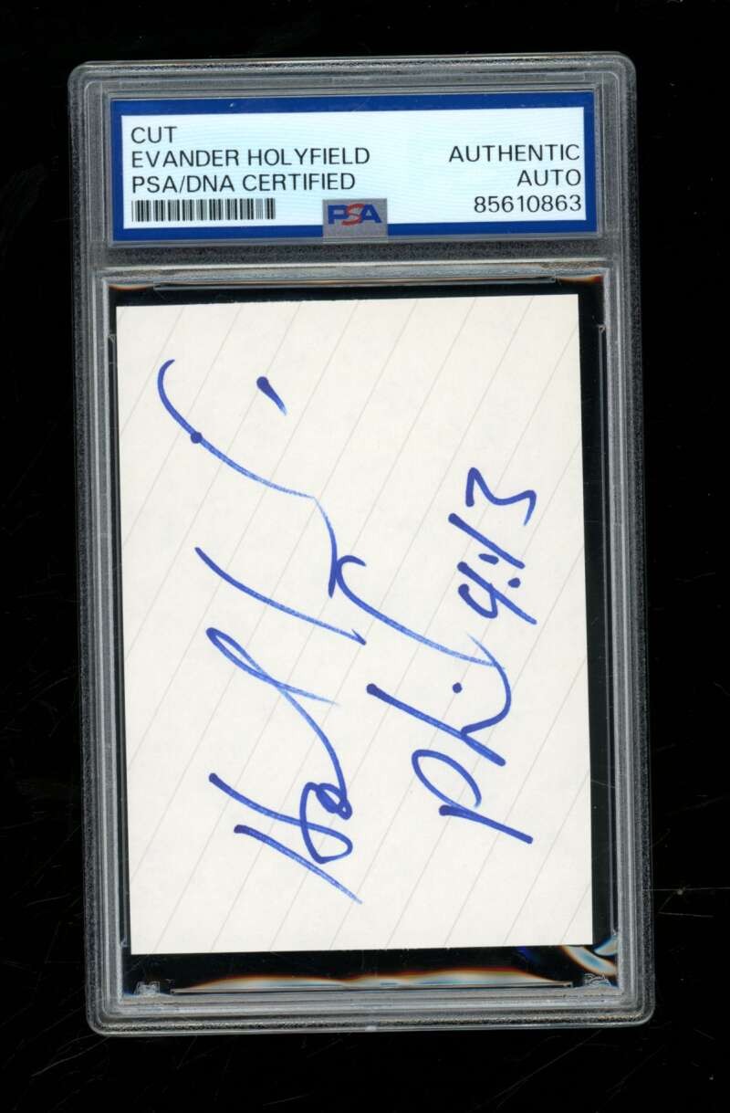 Evander Holyfield Signed Cut Auto Autograph PSA/DNA Authentic ZZ5370