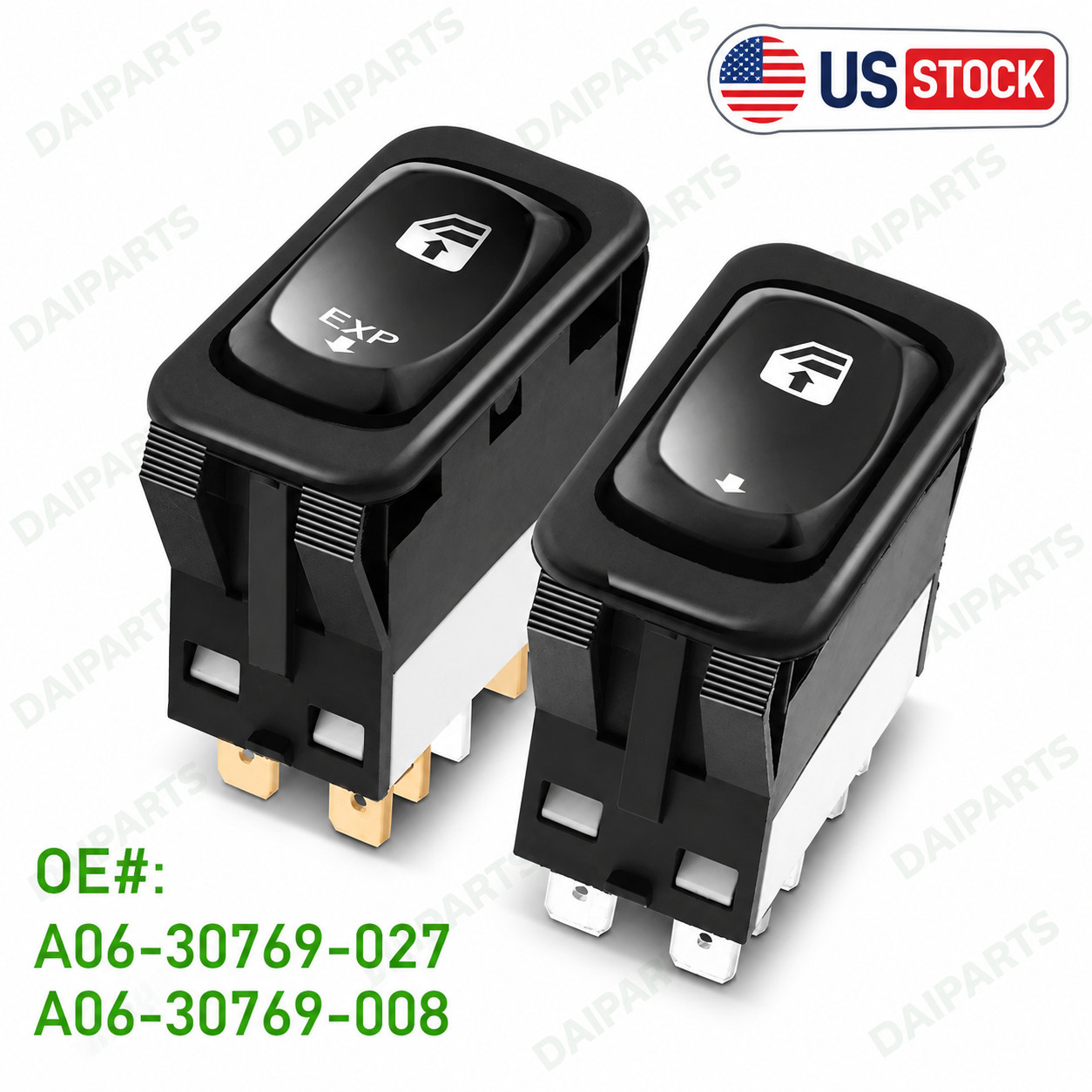 Both Driver & Passenger Side Window Switch Fit for Freightliner Black