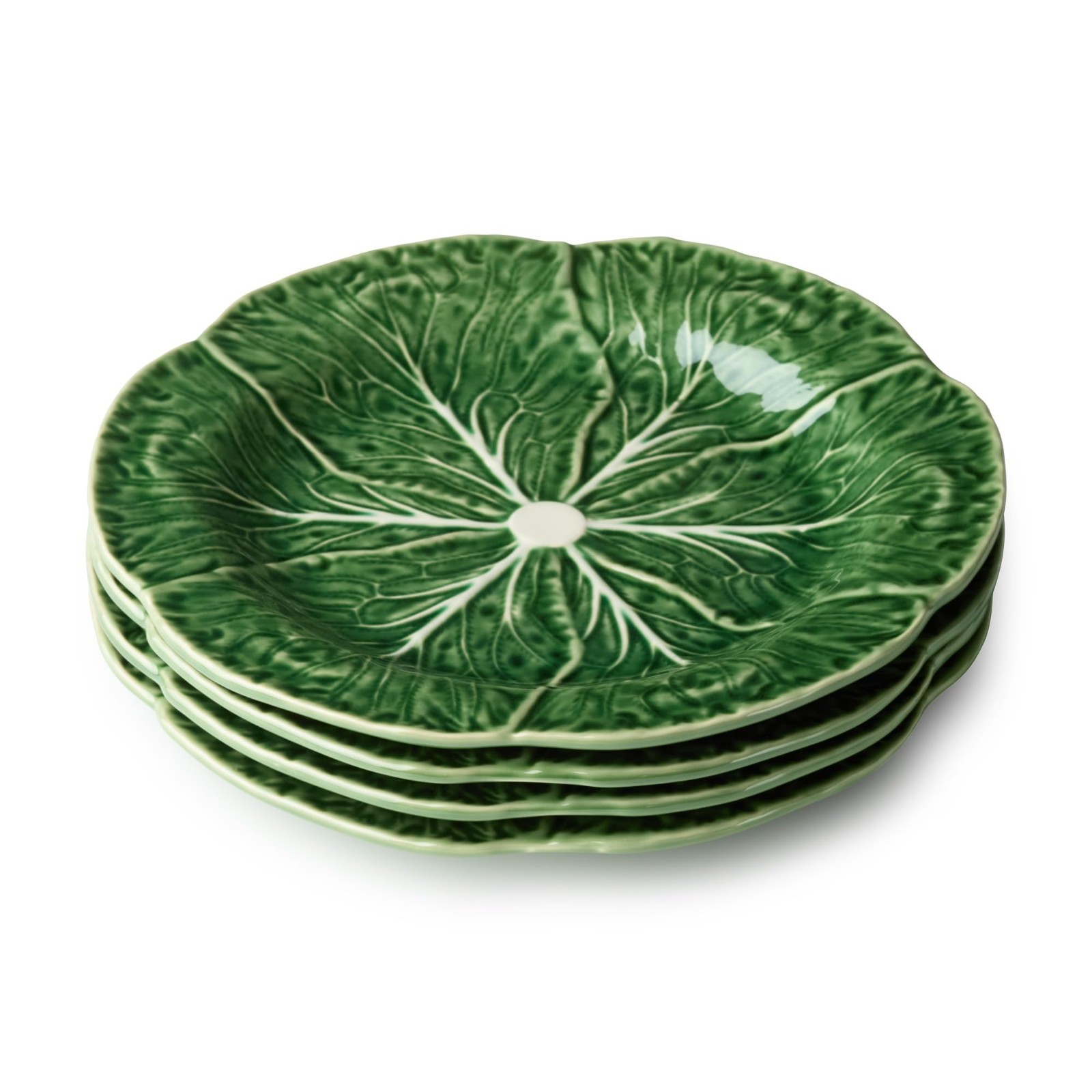 Le Jardin Green Cabbage Plates 3D SALAD/DESSERT PLATES, SET OF FOUR - 9\